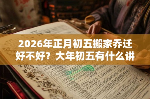 2026年正月初五搬家乔迁好不好？大年初五有什么讲究？