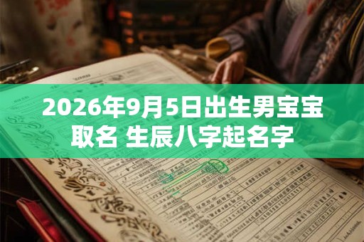 2026年9月5日出生男宝宝取名 生辰八字起名字