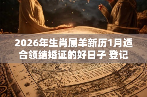 2026年生肖属羊新历1月适合领结婚证的好日子 登记结婚吉日 2026年生肖属羊新历1月适合领结婚证的好日子 登记结婚吉日