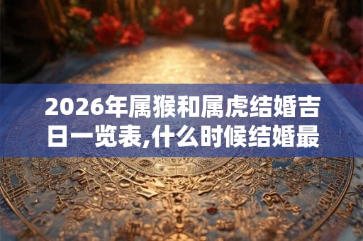 2026年属猴和属虎结婚吉日一览表,什么时候结婚最好？