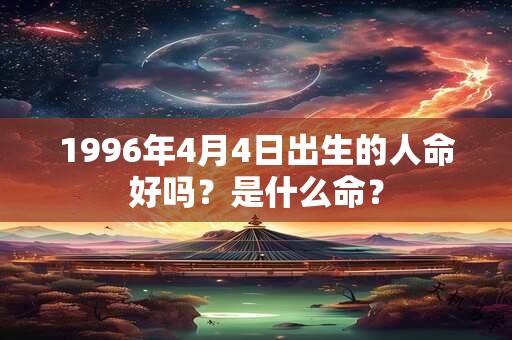 1996年4月4日出生的人命好吗?是什么命? 1996年4月4日出生的人命好吗?是什么命?
