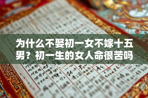 为什么不娶初一女不嫁十五男？初一生的女人命很苦吗？