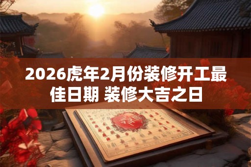 2026虎年2月份装修开工最佳日期 装修大吉之日 2026虎年2月份装修开工最佳日期 装修大吉之日