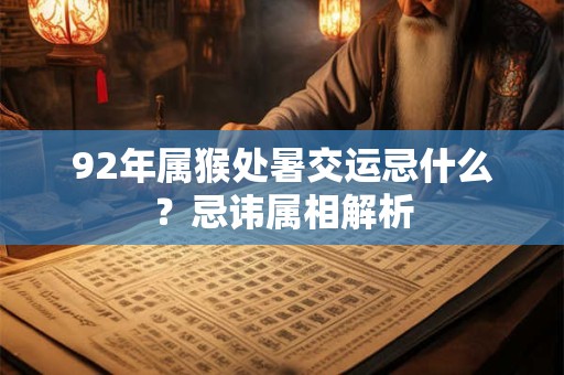 92年属猴处暑交运忌什么?忌讳属相解析 92年属猴处暑交运忌什么?忌讳属相解析