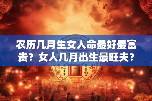 农历几月生女人命最好最富贵？女人几月出生最旺夫？