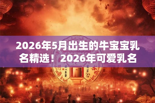 2026年5月出生的牛宝宝乳名精选！2026年可爱乳名推荐！