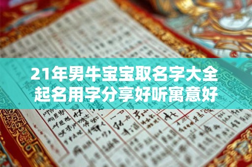 21年男牛宝宝取名字大全 起名用字分享好听寓意好