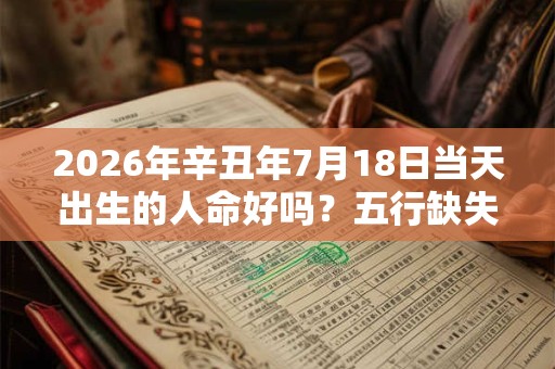 2026年辛丑年7月18日当天出生的人命好吗？五行缺失吗