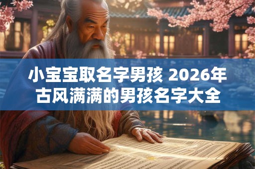 小宝宝取名字男孩 2026年古风满满的男孩名字大全