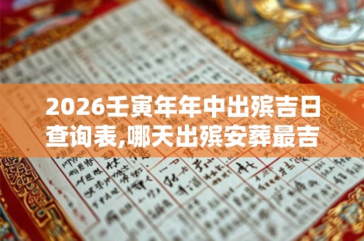 2026壬寅年年中出殡吉日查询表,哪天出殡安葬最吉利? 2026壬寅年年中出殡吉日查询表,哪天出殡安葬最吉利?