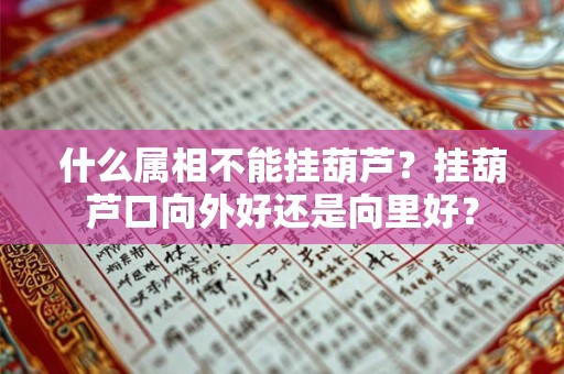 什么属相不能挂葫芦?挂葫芦口向外好还是向里好? 什么属相不能挂葫芦?挂葫芦口向外好还是向里好?