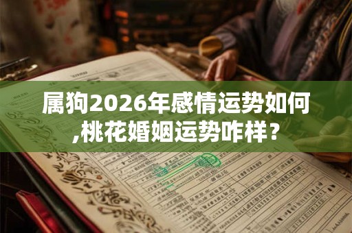 属狗2026年感情运势如何,桃花婚姻运势咋样? 属狗2026年感情运势如何,桃花婚姻运势咋样?