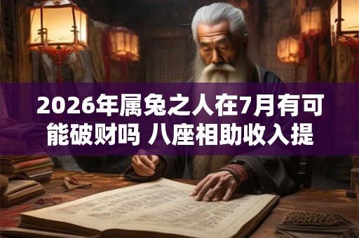 2026年属兔之人在7月有可能破财吗 八座相助收入提高