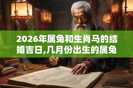 2026年属兔和生肖马的结婚吉日,几月份出生的属兔人命好 2026年属兔和生肖马的结婚吉日,几月份出生的属兔人命好