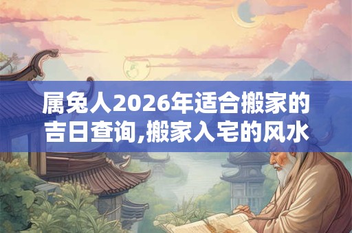 属兔人2026年适合搬家的吉日查询,搬家入宅的风水
