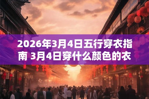 2026年3月4日五行穿衣指南 3月4日穿什么颜色的衣服 2026年3月4日五行穿衣指南 3月4日穿什么颜色的衣服