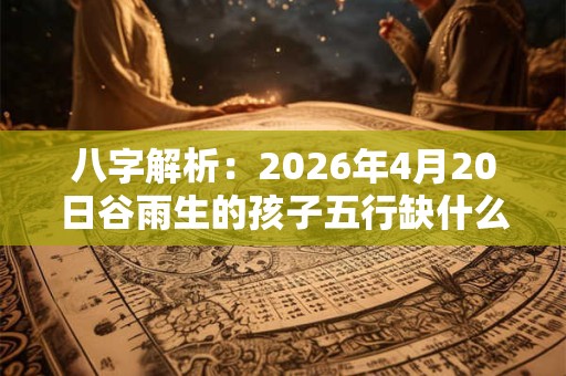 八字解析：2026年4月20日谷雨生的孩子五行缺什么 是什么命