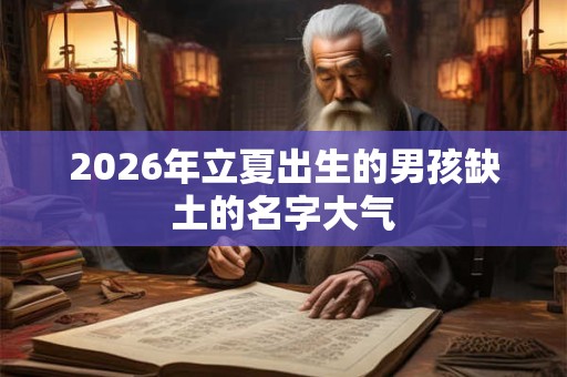 2026年立夏出生的男孩缺土的名字大气