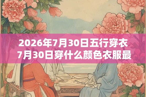2026年7月30日五行穿衣 7月30日穿什么颜色衣服最旺运