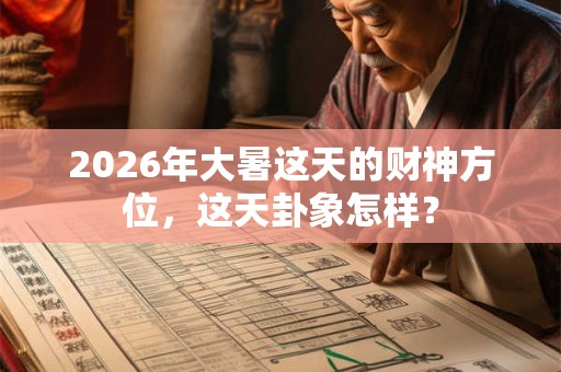 2026年大暑这天的财神方位,这天卦象怎样? 2026年大暑这天的财神方位,这天卦象怎样?