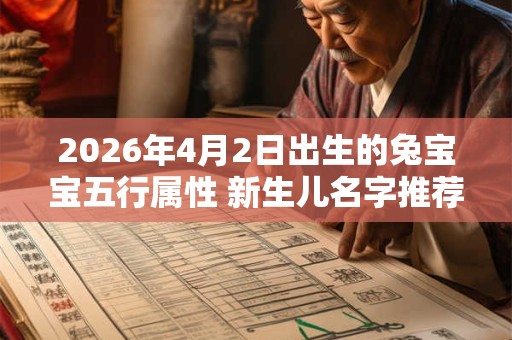 2026年4月2日出生的兔宝宝五行属性 新生儿名字推荐