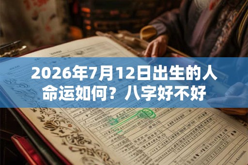 2026年7月12日出生的人命运如何？八字好不好