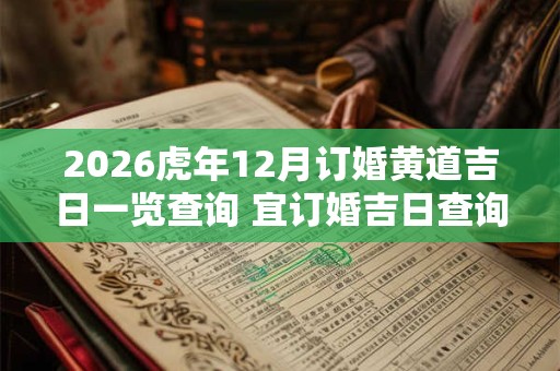 2026虎年12月订婚黄道吉日一览查询 宜订婚吉日查询