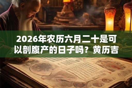 2026年农历六月二十是可以剖腹产的日子吗？黄历吉凶查询