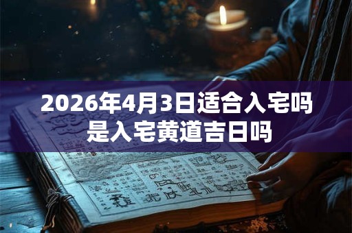 2026年4月3日适合入宅吗 是入宅黄道吉日吗