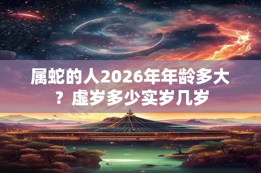 属蛇的人2026年年龄多大？虚岁多少实岁几岁