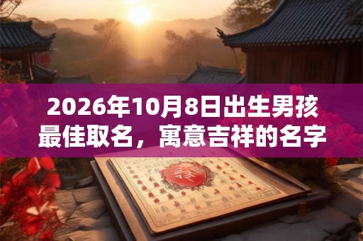 2026年10月8日出生男孩最佳取名，寓意吉祥的名字