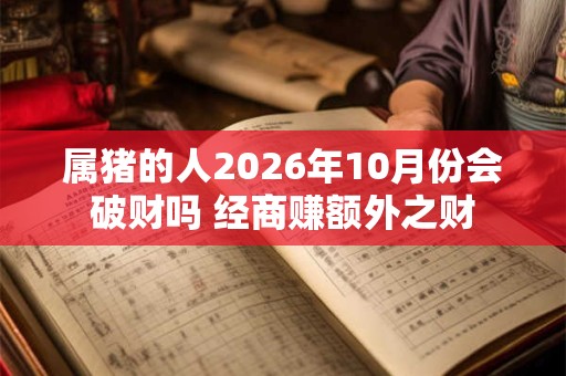 属猪的人2026年10月份会破财吗 经商赚额外之财 属猪的人2026年10月份会破财吗 经商赚额外之财