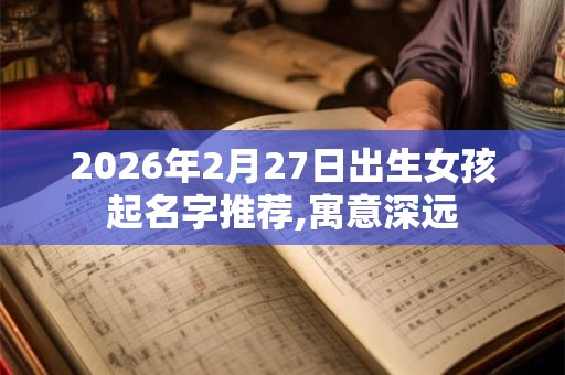2026年2月27日出生女孩起名字推荐,寓意深远