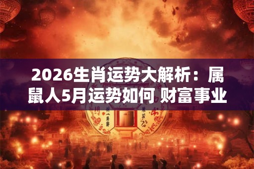 2026生肖运势大解析：属鼠人5月运势如何 财富事业运势长虹