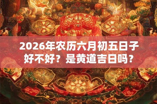 2026年农历六月初五日子好不好？是黄道吉日吗？