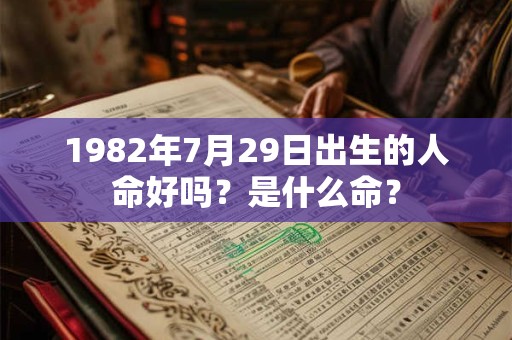 1982年7月29日出生的人命好吗？是什么命？