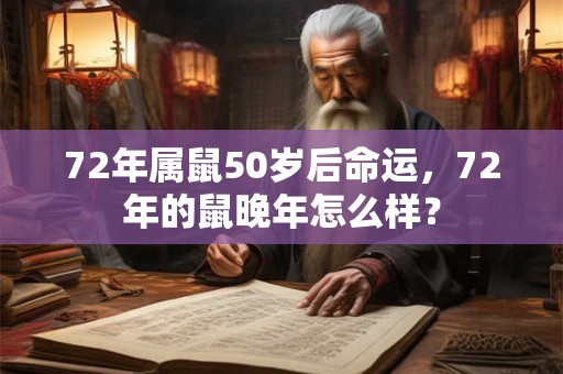 72年属鼠50岁后命运，72年的鼠晚年怎么样？