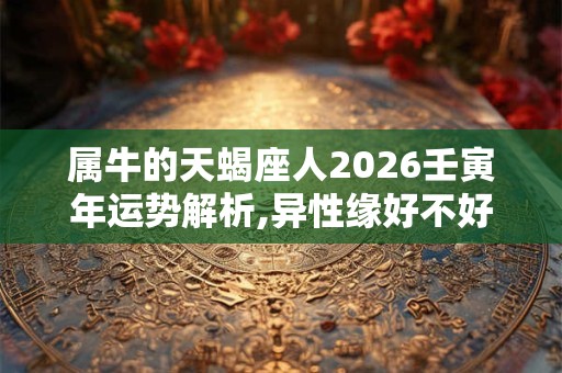 属牛的天蝎座人2026壬寅年运势解析,异性缘好不好
