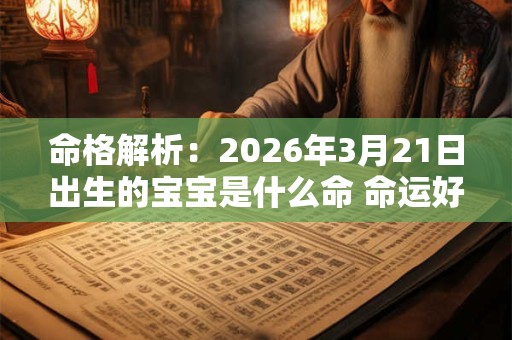 命格解析：2026年3月21日出生的宝宝是什么命 命运好吗