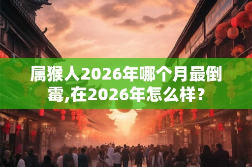 属猴人2026年哪个月最倒霉,在2026年怎么样？