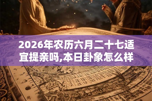 2026年农历六月二十七适宜提亲吗,本日卦象怎么样？