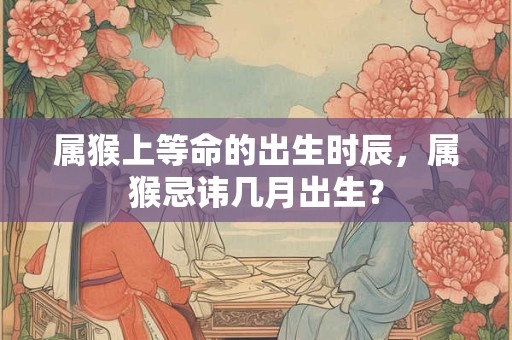 属猴上等命的出生时辰，属猴忌讳几月出生？