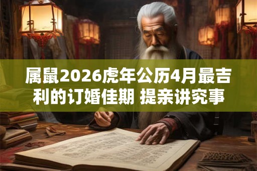 属鼠2026虎年公历4月最吉利的订婚佳期 提亲讲究事宜