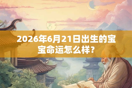 2026年6月21日出生的宝宝命运怎么样？
