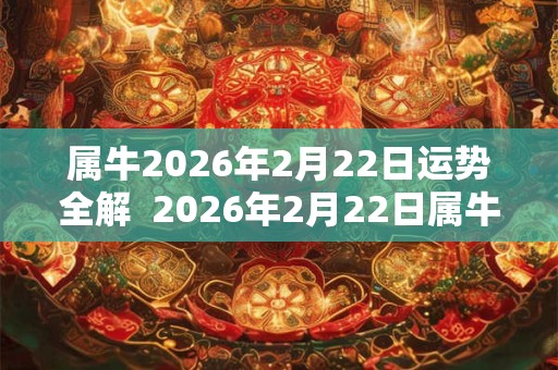 属牛2026年2月22日运势全解 2026年2月22日属牛今日运势 属牛2026年2月22日运势全解 2026年2月22日属牛今日运势