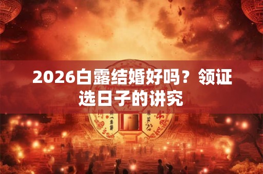 2026白露结婚好吗?领证选日子的讲究 2026白露结婚好吗?领证选日子的讲究