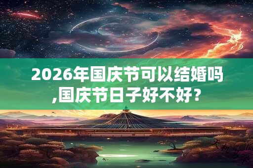 2026年国庆节可以结婚吗,国庆节日子好不好? 2026年国庆节可以结婚吗,国庆节日子好不好?