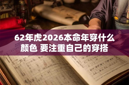 62年虎2026本命年穿什么颜色 要注重自己的穿搭