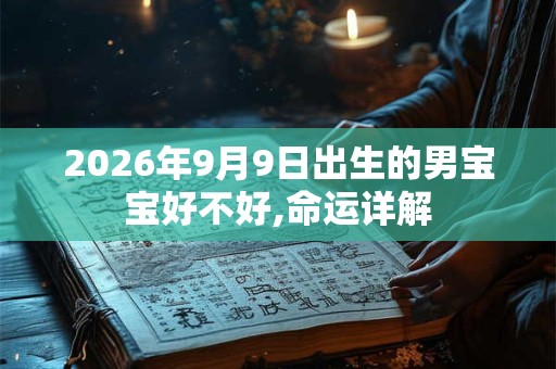 2026年9月9日出生的男宝宝好不好,命运详解 2026年9月9日出生的男宝宝好不好,命运详解