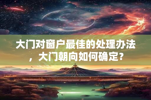 大门对窗户最佳的处理办法，大门朝向如何确定？